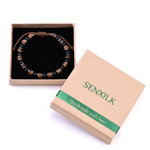 Pulsera Triple Protección con Ojo de Tigre y Ónix negro miniatura 7