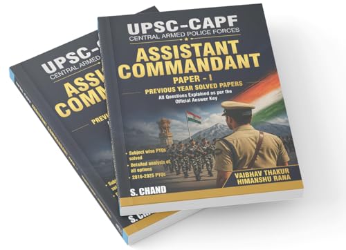 Image of UPSC CAPF AC (Assistant Commandant) Paper 1 Exam Book 2026 - 2027 | Central Armed Police Forces | Topicwise PYQ Previous Year Exams Solved Question Papers (2016-2025) - Edition Books in English