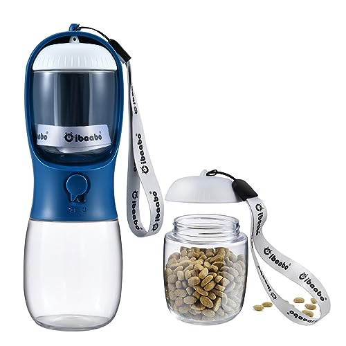 Cibaabo 10oz Dog Water Bottle with Food Container