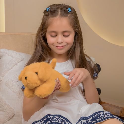 Image of Mirada Floppy Dog Soft Toy | Super Soft Brown Plush Stuffed Puppy for Kids, Boys & Girls | Soft Toys for Kids, Animal Soft Toys, Stuffed Animals, Cuddle Toy, Baby Gift, Room Decor | 21cm