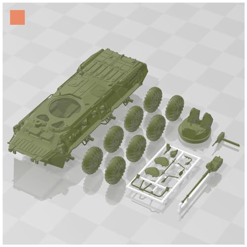Modèle BTR-80A blindé russe 1/144 en plastique rouge non peint pour le modélisme militaire
