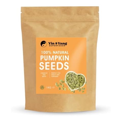 Pumpkin Seeds 1kg, by Yin & Yang Superfoods, 100% Natural, Vegan, Source of Fibre & Protein, Palm Oil Free Cover