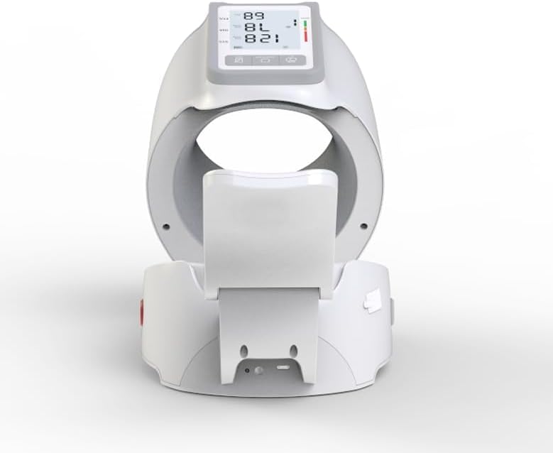 Upper Arm Blood Pressure Monitor for Home Use, Large Backlit LCD, Automatic Cuff Expands to 7"-16.5", One-Touch Barrel-Type Blood Pressure Monitors, Dual User 99x2 Memory, White