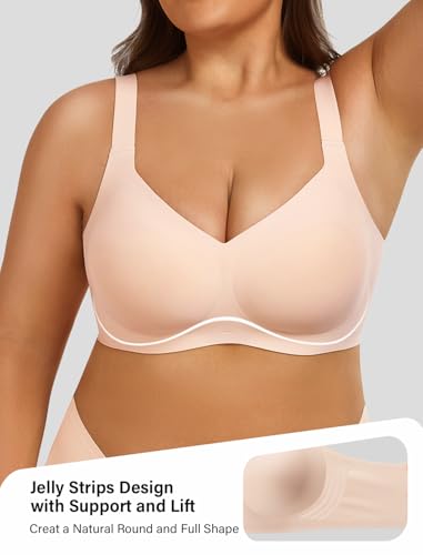 Image of Wireless Bras for Women Full Coverage No Underwire Push Up Supportive Bra Comfortable Everyday T-Shirt Bra
