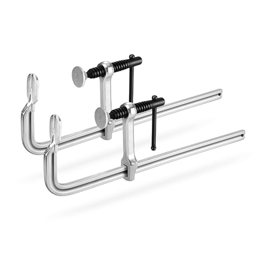 Jorgensen Bar Clamps, 12-Inch Light-duty Drop Forged Steel Bar Clamps for Woodworking and Welding, 2 Pack 12-In Bar Clamp