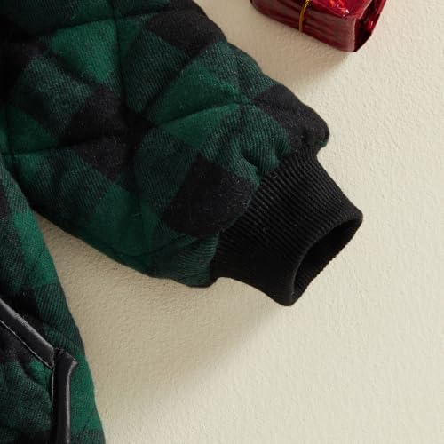 Image of Ayalinggo Toddler Baby Girls Boys Winter Warm Vest Clothes Buffalo Plaid Christmas Jacket Kids Puffer Quilted Gilet Coat | Full front zipper, warm clothes for cold winter, Red Black Buffalo Plaid Christmas Outfit, Kids Puffer Quilted Gilet Coat