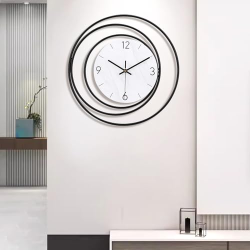 Dankeit Decorative Wall Clock,Silent Non-Ticking Quality Quartz Movement Battery Operated,Large Wall Clocks for Living Room Kitchen Home Bathroom Bedroom Wall Decor,16x16inch,White by Dankeit - Image 5