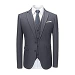 Cloudstyle Mens Stylish 3 Piece Dress Suit Classic Fit Wedding Formal Jacket & Vest & Pants - Image 2