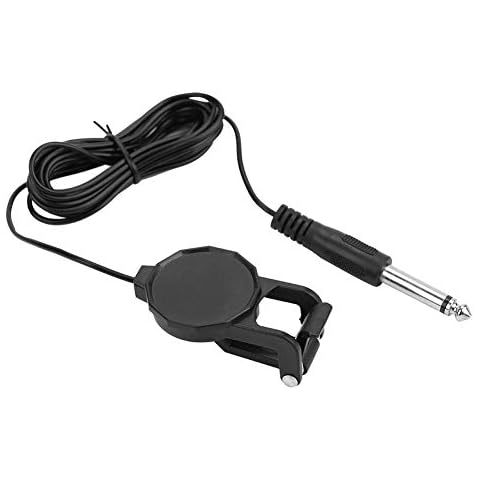 Bnineteenteam Clip-on Microphone Piezo Pickup Violin Acoustic Guitar Ukulele Pickup with 6.35mm Audio Jack and 3 Meters Audio Cable Pickup Musical Instrument Accessories Cover