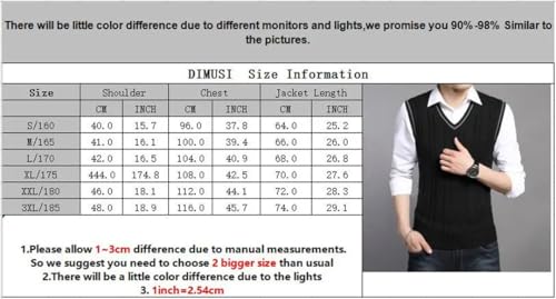 Mens Winter Vests Sleeveless Knitted Warm Waistcoats Slim V-Neck Pullovers Uniform Sweater Vest4