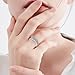 BOIGEGU 925 Sterling Silver Leaf Clover Dainty Inlaid Zircon Ring for Women Fashion Lucky Four Leaf Love Promise Rings Stainless Steel Wedding Band Promise Ring Jewelry Birthday Gifts for Women Size 6-8