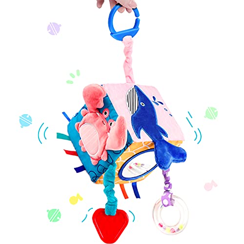 SeYou Jouet Bebe d'Eveil en Tissu avec Multiples Activités Sensorielles.Jouet Poussette dès la Naissance. Développe la dextérité. Hochet Bebe 6 Mois 1 an. Parfait Cadeau Naissance Cover
