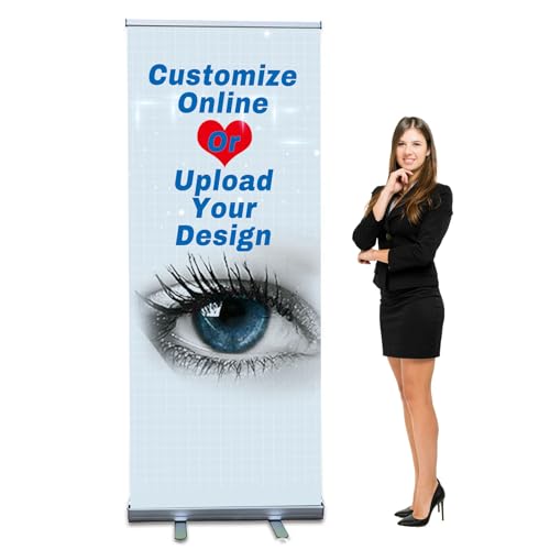 Custom Classic Style Retractable Roll Up Banner Stand With Stunning