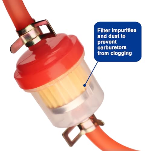 Image of Dirt Bike Gas Fuel Line Hose Fuel Filter for 50cc 110cc 125cc TaoTao Coolster Apollo GY6 Motorcycle Pit Bike Motocross Pocket Bike Chinese Atv Four Wheeler Moped Scooter Quad Go Kart Parts Red