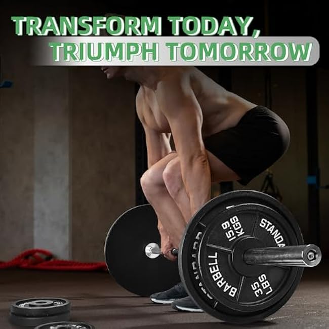 2-Inch Olympic Cast Iron Weight Plate for Strength Training & Weightlifting, Multiple Sizes