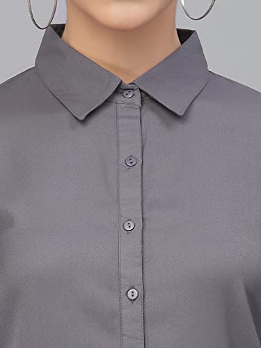 Image of Style Quotient Women Solid White Polymoss Regular Formal Shirt