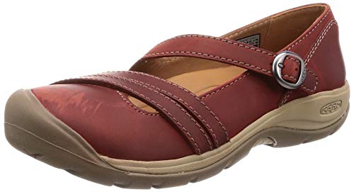 KEEN Women's Presidio II Cross Strap Mary Jane Flat, Fired Brick/Brindle
