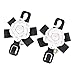 Gancio Appendiabiti per seggiolino Auto 4 Pezzi Camellia Fiori Seggiolino Auto Ganci Ganci Organizzatore Styling Universale Poggiaro Montaggio Ganci di Stoccaggio Clip per La Borsa della Spesa White