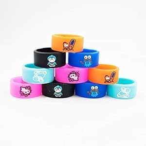 10 PCS Silicone Ring Anti Slip Rubber Band, 10 * 24mm Mixed Rings – for RBA RDA Tank Mechanical Mods, Random Design and Color with a Exquisite Transparent Box