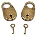 mciskin Mini lucchetto antico in stile vintage Archaize con chiave, mini lucchetto antico bronzo-2 set (orso)
