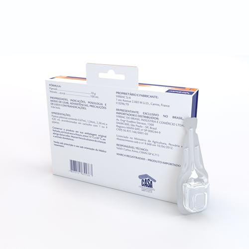 Virbac Effipro Antipulgas e Carrapatos para Cães de 2 kg a 10 kg com 1 Pipeta