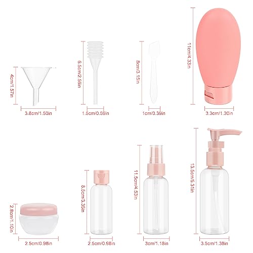 11 Pezzi Bottiglie da Viaggio in Silicone,Kit da