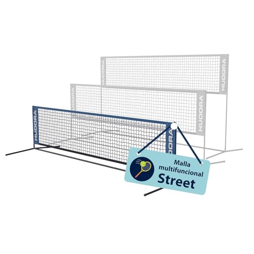 HUDORA Red Multiusos Street para Tenis y Bádminton - Exterior Regulable en Altura para Pista y Parque - Robusta e Impermeable