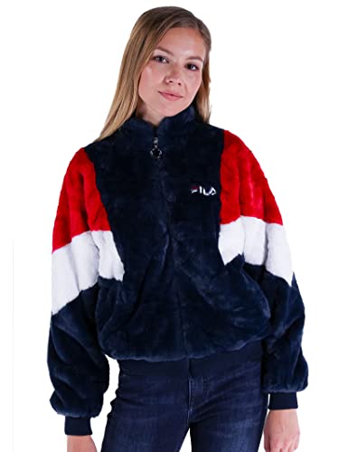 Veste demi-saison en fausse fourrure pour femme FILA Elin fake XS K14BLKBLKWHRE