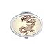 Chinese Dragon Animal Portrait Mirror Portable Fold Hand Makeup Double Side Glasses