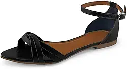 Sandália Feminina Verão Rasteira Rasteirinha Tiras Bico Folha Dia a Dia JCL