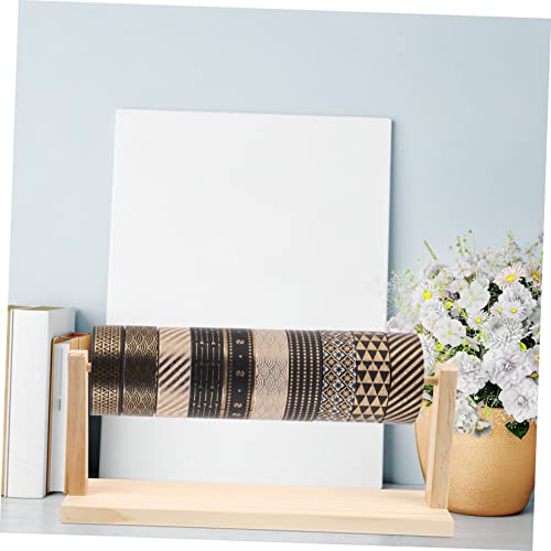 CORHAD Wooden Ribbon Organizer Rack Craft Ribbon Storage Holder for Spools and Stylish and Practical Ribbon Display Stand Ideal for Crafting and Projects - Image 3