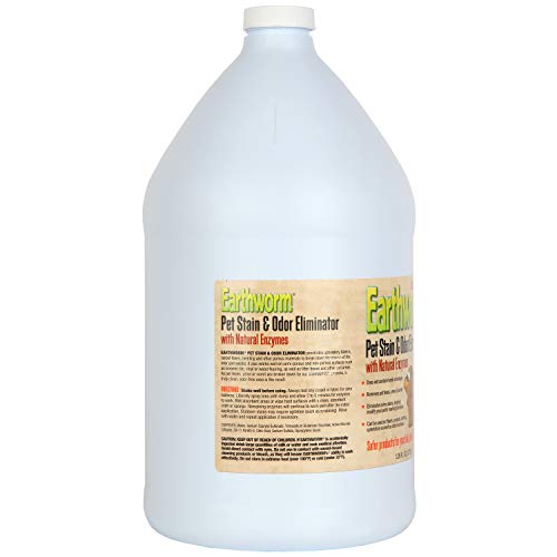 Image of Earthworm Pet Stain Remover & Odor Eliminator- Removes Urine Smell with Natural Enzyme Formula, Fragrance Free Spray - 128 oz