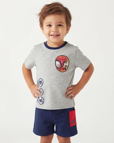 Image of Marvel Boys' Short Sleeve Crew Neck T-shirt and Shorts Set