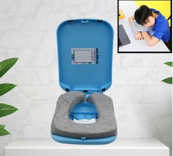 Foldable Sleeping Pillow Portable U Shaped Soft Pillow for Office School Library Outdoor Head Desk Cushion for Kids Nap Pillow for Travel (Pack of 1,Multicolor)-image-5