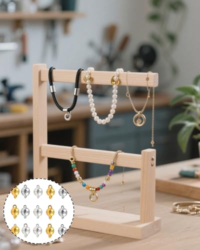 Image of 15 PCS Magnetic Clasp for Bracelet, DIY Jewelry Making Supplies, Strong Magnetic Jewelry Clasps for Necklace Bracelet, Round Magnetic Clasps for Jewelry Findings