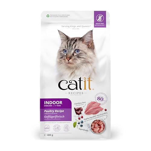 Produktbild von Catit Recipes Adult Indoor Sterilised Trockenfutter mit Geflügel - 400 g