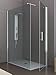Produktbild Duschkabine Kristall 6 mm 2 Seiten auf kurze Seite Tür Tür Feste 90 x 100 cm, H 200 cm