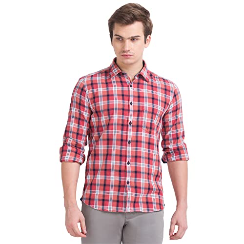 Image of Parx Cotton Dark Grey Casual Shirt for Men