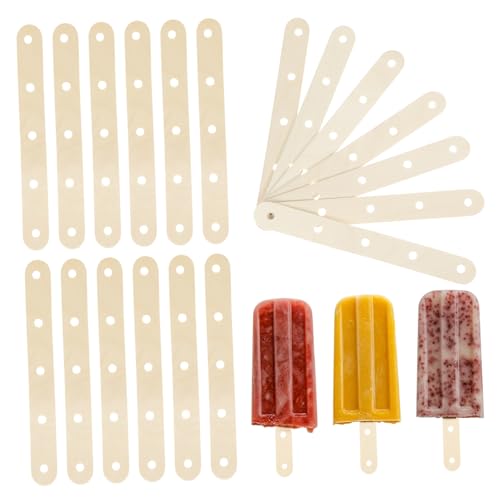 OFFSCH 100 Piezas Unidades de Palitos de Madera con para Manualidades y Postres Palitos de Helado Naturales Aptos para Alimentos para Proyectos Diy y Fabricación de Dulces