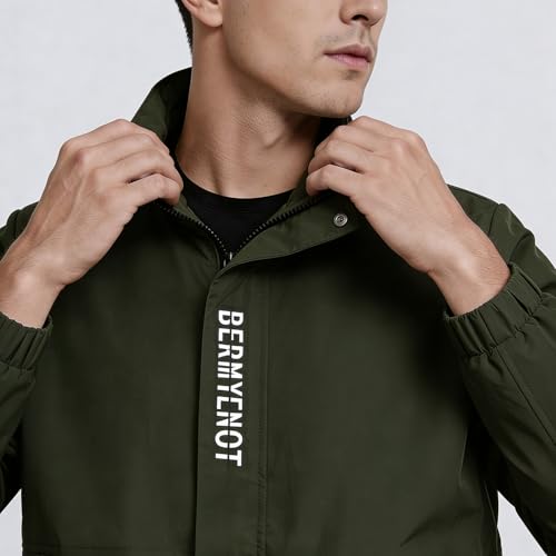 Image of MIA FASHION Men's Stylish Winter Jacket, Full Sleeve, Regular Fit | Stand Collar, Windcheater & Zipper Closure jacket