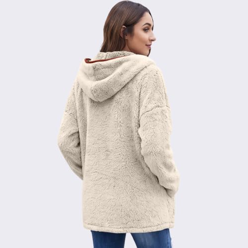 Sherpa Fleece Jacket Women Fluffy Blanket Blanket Winter Zip Up Outerwear - image 6