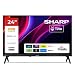 Sharp 24-inch Roku Smart TV HDR10 LED with Freely- 1T-C24HD2225KB