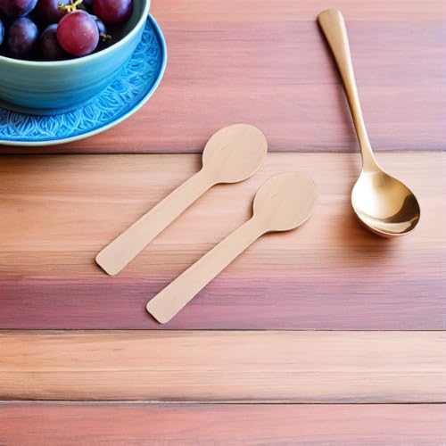 Mini cucharas de madera para sal y condimentos HAMPPLIES en pack de 100 unidades 6
