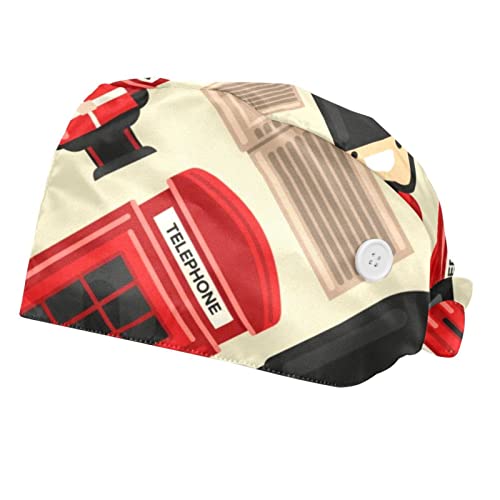 Chapeaux bouffants JDEZ casquettes de travail ajustables x2