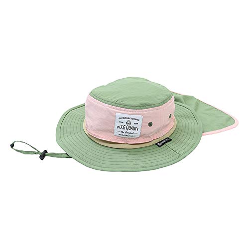 モスキーヒ ハット カーキ×ピンク S 虫よけ 速乾日除け付 HB-001