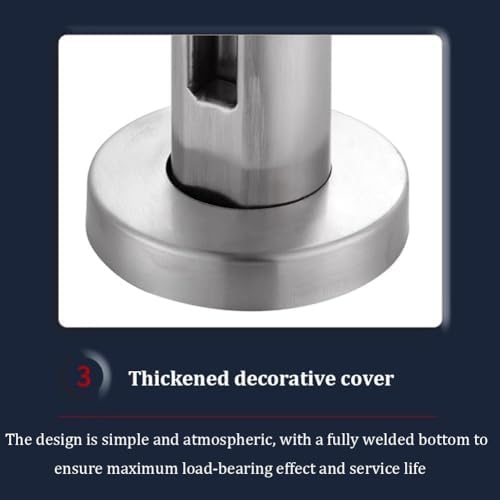 Stainless Steel Spigot Glass Panel Post - Base for Indoor/Outdoor Railing, Stylish & Secure Support for Balustrades, Decks & Patios