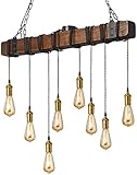 ✅ Stile: tradizionale, casa di campagna, retrò, la lampada ha una lavorazione artigianale unica, la superficie in legno è a basso tenore di carbonio, antiossidante, antiruggine e resistente. Facile da installare - cablato. Il design per esterni del lampadario fai da te massimizza la luce e gli conferisce un fascino alla moda.