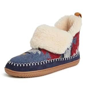 Dearfoams Women’s Moritz Indoor/Outdoor Cozy Bootie Camping Furry Slipper