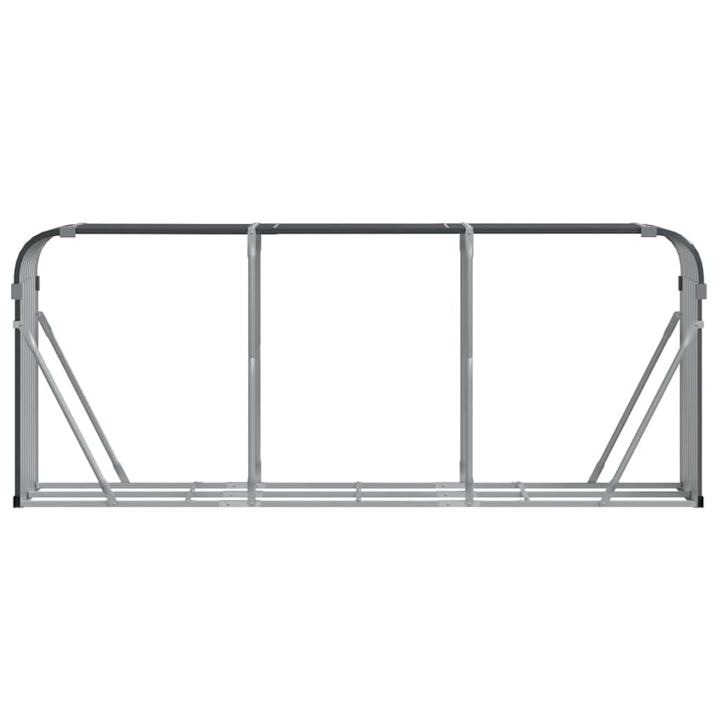 vidaXL Portalegna Acciaio Zincato Antracite 234x45x100 cm