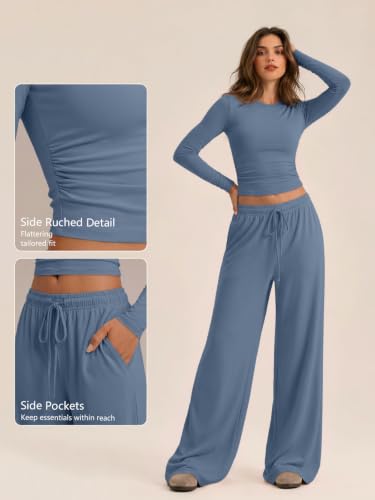 Image of Trendy Queen Women's 2 Piece 2026 Fall Fashion Lounge Set with Pockets